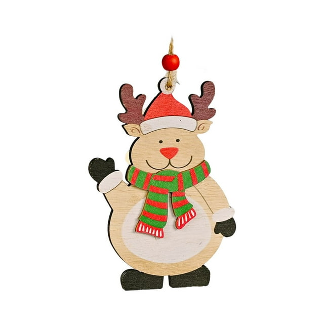 Cateissary Colgante de Navidad para decoración del hogar, múltiples patrones, suministros de vacaciones, mano de obra fina, accesorios para Kits de decoración para fiestas Ciervo