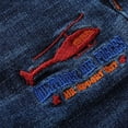 thumbnail image 6 of Staki Jeans for Kids Boys Baggy Jeans Straight Wide Leg Cargo Jeans Casual Elastic Waist Loose Fit Denim Pants Y2K Streetwear(Blue,7-8 Years), 6 of 9
