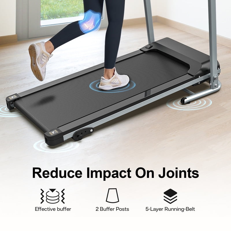2.5HP Foldable Treadmill with 0.5-7.5MPH Speed Range, 3 Models, Cup Holder, Pad Holder, LED Display, 265 lbs. Max Load