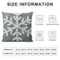 thumbnail image 6 of Acheng Soft Square Christmas Snowflake Home Decorative Canvas Throw Pillow Covers Cushion Covers Pillowcases for Sofa Bed Chair,Set of 2 White, 6 of 6