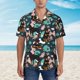 thumbnail image 2 of Balery Rottweiler Camisas hawaianas de manga corta para hombre, camisas playeras de corte holgado, camisas de vacaciones con botones,Small, 2 of 7