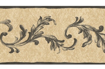 878274 Acanthus Leaf Scroll Wallpaper Border PL013164b - Walmart.com