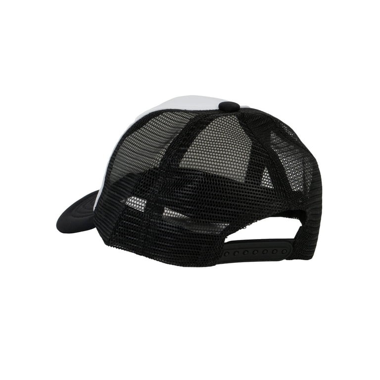 Top Kids White/Black - Youth Baseball Headwear Snapback Cap Trucker Hat