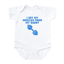 CafePress - Muscles From My Daddy Body Suit - Baby Light Bodysuit, Size Newborn - 24 Months