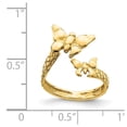 thumbnail image 3 of Auriga Fine Jewelry 14K Yellow Gold & Textured Butterfly Toe Ring for Women, 3 of 5