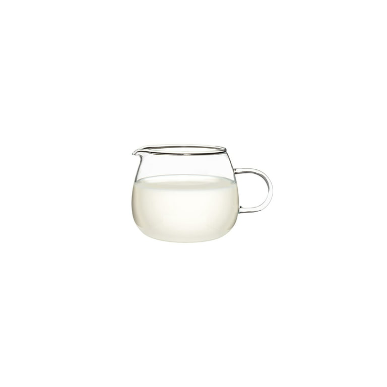 2 Pcs Small Glass Pitcher Elegant Shaped Glass Creamer Pitcher Glass Tea  Pitcher Coffee Milk Creamer Pitcher Creative Milk Frothing Pitcher Milk