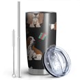 thumbnail image 2 of 20 Oz Basset Hounds with Bones and Presents Coffee Tumbler Double Wall Insulated Stainless Steel Water Bottle | Metal Reusable Thermoses Flask with Cup Cap | Leak & Sweat Proof with Anti-Dust Lid, 2 of 7