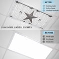 thumbnail image 4 of 4 Pack Rustic Barn Door Fluorescent Light Covers for Ceiling Lights Vintage Rust Red Star Beige Wood Board Magnetic Ceiling Light Covers Overhead Light Filters for Office Classroom Home, 4 of 9
