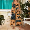 thumbnail image 5 of HAJWOH Halloween Women’s Sleeveless Loose Fit Jumpsuit With Halloween Print Wide Leg Overalls Casual Style(Yellow,2XL), 5 of 6