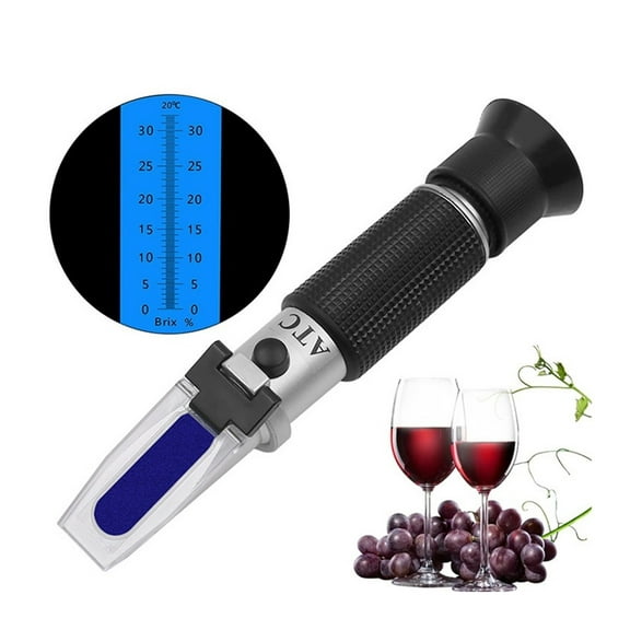 Handheld Refractometer Sugar Concentration Meter Densimeter 0-32% Saccharimeter Sugar Tester ,Instant Results