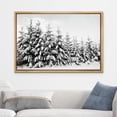 thumbnail image 2 of wall26 Framed Canvas Print Wall Art Snow Covered Trees in The Winter Forest Floral Nature Photography Realism Expressive Dark Black and White for Living Room, Bedroom, Office - 16"x24" Natu, 2 of 5