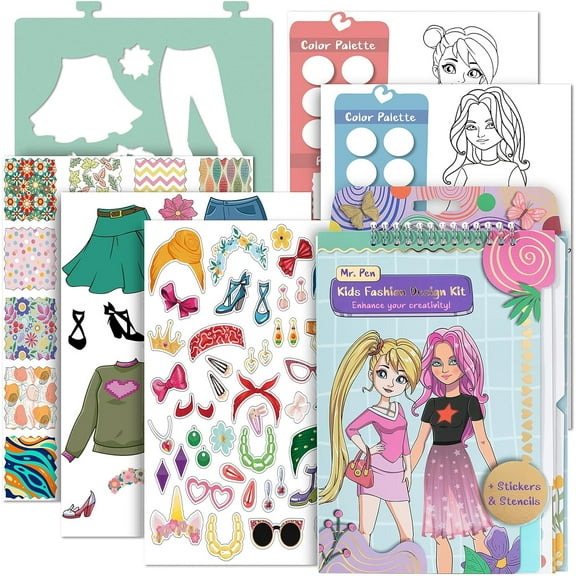 Mr. Pen- Fashion Sketchbook Kit, Fashion Design Sketchbook, Kids Fashion Design Kit