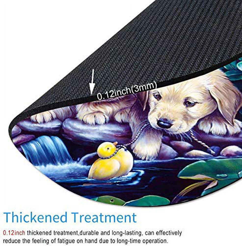 Dog Playing Toy Duck Round Mouse Pad,Beautiful Mouse Mat, Cute Mouse Pad with Design, Non-Slip Rubber Base Mousepad, Waterproof Office Mouse Pad, Small Size 7.9 x 0.12 Inch - image 5 of 7