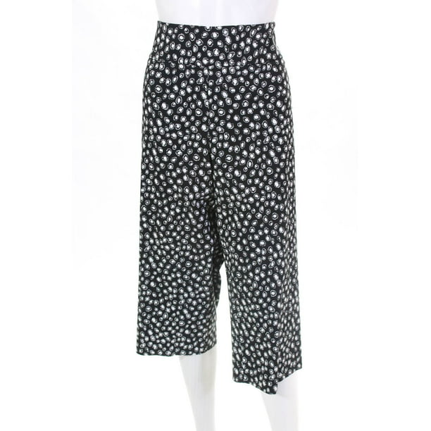 raffinalla - Raffinalla Womens Cropped Dots Capri Pants Black White ...