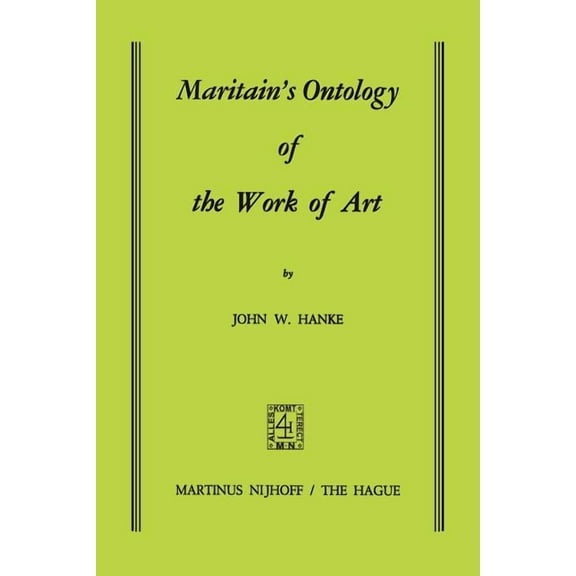 Maritain's Ontology of the Work of Art, (Paperback)