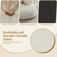 thumbnail image 4 of 43'' Round Oversized Chaise Lounge Indoor Chair, No Assembly Chenille Compressed Circle Sofa Bed,Comfy Upholstered Sleeper Couch,Lazy Bean Bag Couch for Living Room, Bedroom,Beige, 4 of 9