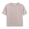 thumbnail image 1 of Toddler Boys Girls Half Sleeve Top Cotton T-Shirt Solid Color Everything Matching Crewneck 1-6Y, 1 of 6