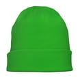 thumbnail image 7 of Xecao Green Print Beanie Knitted Hat for Men Women, Winter Fashion Knit Cuffed Caps Unisex, 7 of 7