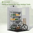 thumbnail image 4 of Patiowell 4'x 4' Resin Shed for Outdoor, Garden Tool Storage with Design of Lockable Doors，White, 4 of 7