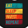 thumbnail image 4 of Inktastic Stock Broker Eat Sleep Invest Repeat Boys or Girls Baby Bib, 4 of 4