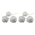 thumbnail image 4 of Naiovety 50 piezas de flores artificiales para interiores, fiestas, bodas, rosas de simulación. Blanco 2Conjunto, 4 of 6