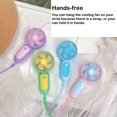 thumbnail image 3 of pitrice Handheld Mini Fan Summer Personal USB Wrist Cooling Device Office Sleeping Student Travel Backpacking Car Cooler Pink, 3 of 9