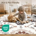 thumbnail image 4 of ODIKA 8'x10' Washable Area Rug Non-Slip Chair-Friendly Mat Print Paws Mixed Bones Spots Alfombra Para Perros Printed for Dining Room, Large Office, Lounge, 4 of 7
