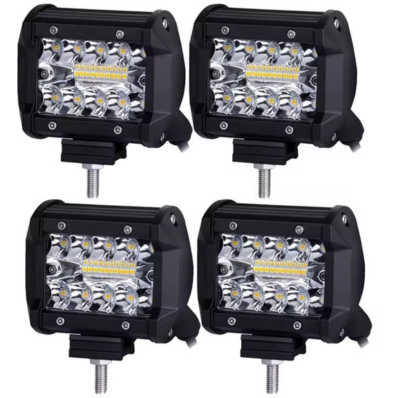 Combo de 4 Luces de Trabajo LED de Triple  de 4 Pulgadas y 60 W para Camión, , Cuatrimoto, UTV