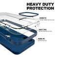 thumbnail image 6 of PeakDrop for iPhone 12/12 Pro Case with Glass Screen Protector, Clear Full-Body Heavy Duty Protective Cover (Navy Blue), 6 of 9