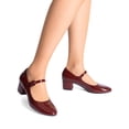 thumbnail image 7 of Women's Mary Jane Shoes Round Toe Pumps Block Heels With Adjustable Strap, 7 of 7