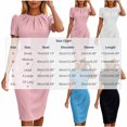 thumbnail image 3 of GZMOALH Women's Short Sleeve Crew Neck Midi Dress with Ruched Waist and Fitted Sheath Shape, 3 of 5