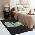thumbnail image 3 of Dinosaur Rugs for Boys Bedroom - 2x3 Rug - Dinosaur Rug - Cute Cartoon Green Dino Area Rug - Kids Boys Animal Rugs - Black Carpet, 3 of 7