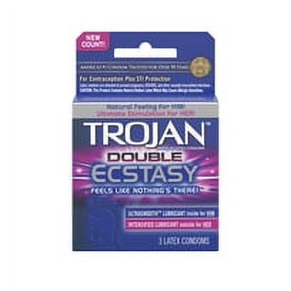 Trojan™ Premium Latex Condoms Double Ecstasy™ 00022600019619 Basic male condom, Hevea-latex