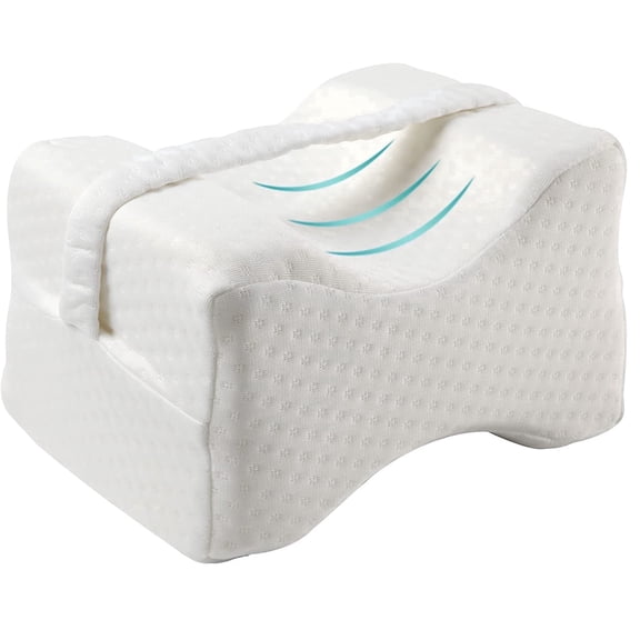 CARTIZMA Orthopedic Knee Pillow for Side Sleepers, Memory Foam Leg Support for Hip, Back & Sciatica Pain