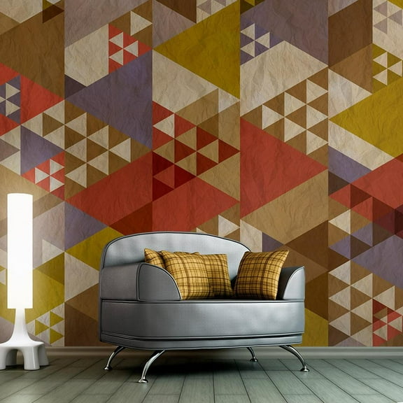 Repeating Wallpaper Roll - Patchwork - 32.8'L x 19.7"W