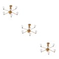 thumbnail image 2 of ZheElen Trendy Chic Miniature Chandelier Ceiling Lamp Model Layout Decor Accessories Golden Warm Light 8.2x4.5cm 3Set, 2 of 6