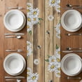thumbnail image 6 of Daisy Floral Table Runner - 48 Inch Long, Kitchen Dining Table Runner Dresser Scarves, Farmhouse Wood Grain Bee Gnomes Flowers Farmhouse Decor for Coffee Tables Wedding Party Banquet, 6 of 8
