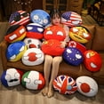 thumbnail image 4 of 30cm Countryball Plush Toys Kawaii Stuffed Pillow Polandball European Union East Germany Canada Italy Switzerland Kid Room Decor, 4 of 5