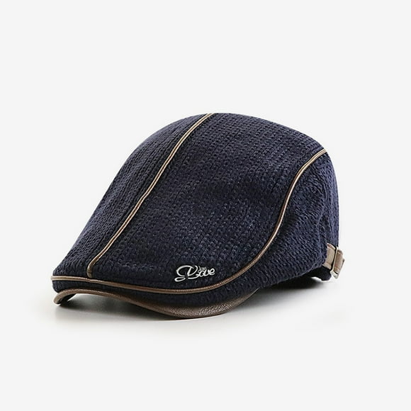 WHEANG Berets Men's Knit Flat Cap Padded Warm Beret Caps Casual Outdoor Visor Forward Hat Berets Hat for women