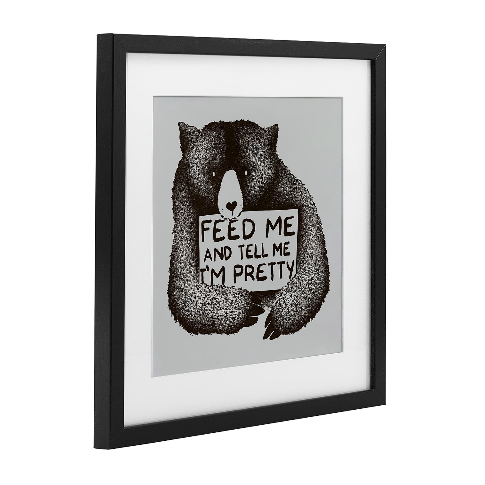 Stupell Industries Feed & Tell Me I'm Pretty Black Framed Print Under Glass, design by Tobe Fonseca