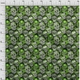 thumbnail image 3 of oneOone Cotton Jersey Green Fabric Floral & Skull Sewing Craft Projects Fabric Prints By Yard 58 Inch Wide, 3 of 4