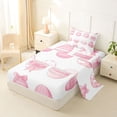 thumbnail image 2 of Erosebridal Kawaii Easter Eggs Kids Twin Sheet Sets,Pink Bowknot Cute Bows Bedding For Bowtie Girls 3 Pieces, 2 of 6