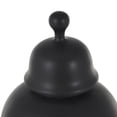 thumbnail image 4 of DecMode 12" x 25" Black Ceramic Rounded Hourglass Decorative Jars with Lid and Ball Knob, 1-Piece, 4 of 9