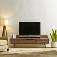 thumbnail image 2 of Allora Modern Laminate Wood TV Stand for TVs up to 74" in Walnut, 2 of 5