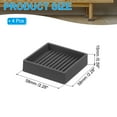 thumbnail image 2 of Uxcell Copas de muebles de goma cuadradas antideslizantes para proteger el suelo de los pies de muebles, cama, sofá, silla, negro 2"x2", 2 of 7