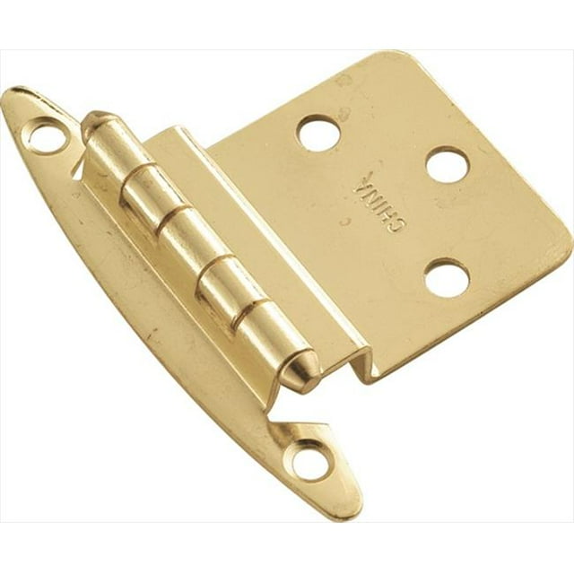 Polished Brass Semi-Concealed Flush Mount 0.37 In. Offset Hinge 2-Pack