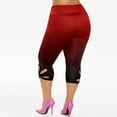 thumbnail image 4 of Aloohaidyvio Winter Pants,Women Plus Size Hollow Elastic Waist Casual Leggings Pants, 4 of 6