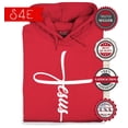 thumbnail image 2 of S4E Men's Jesus Cross Religious Hoodie Sweatshirts XXX-Large Red, 2 of 4