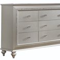 thumbnail image 6 of 9 Drawer Spacious Desser with Mirror Beveled Pulls and Bun Feet, Silver, 6 of 6