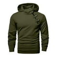 thumbnail image 4 of Zimjoy Mens Quarter Zip Pullover Long Sleeve Hooded 1/4 Zip Sweatshirt Casual Bias Tape Zipper Pullover Winter Fleece Lightweight Mens Hoodie, Army Green M, 4 of 7